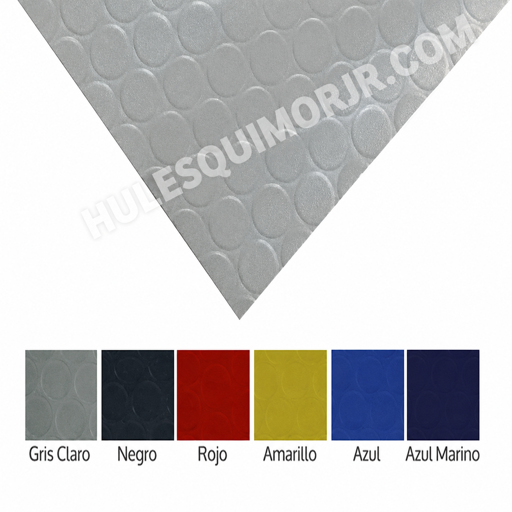 Muestrario de colores disponibles de pasillo de linóleo