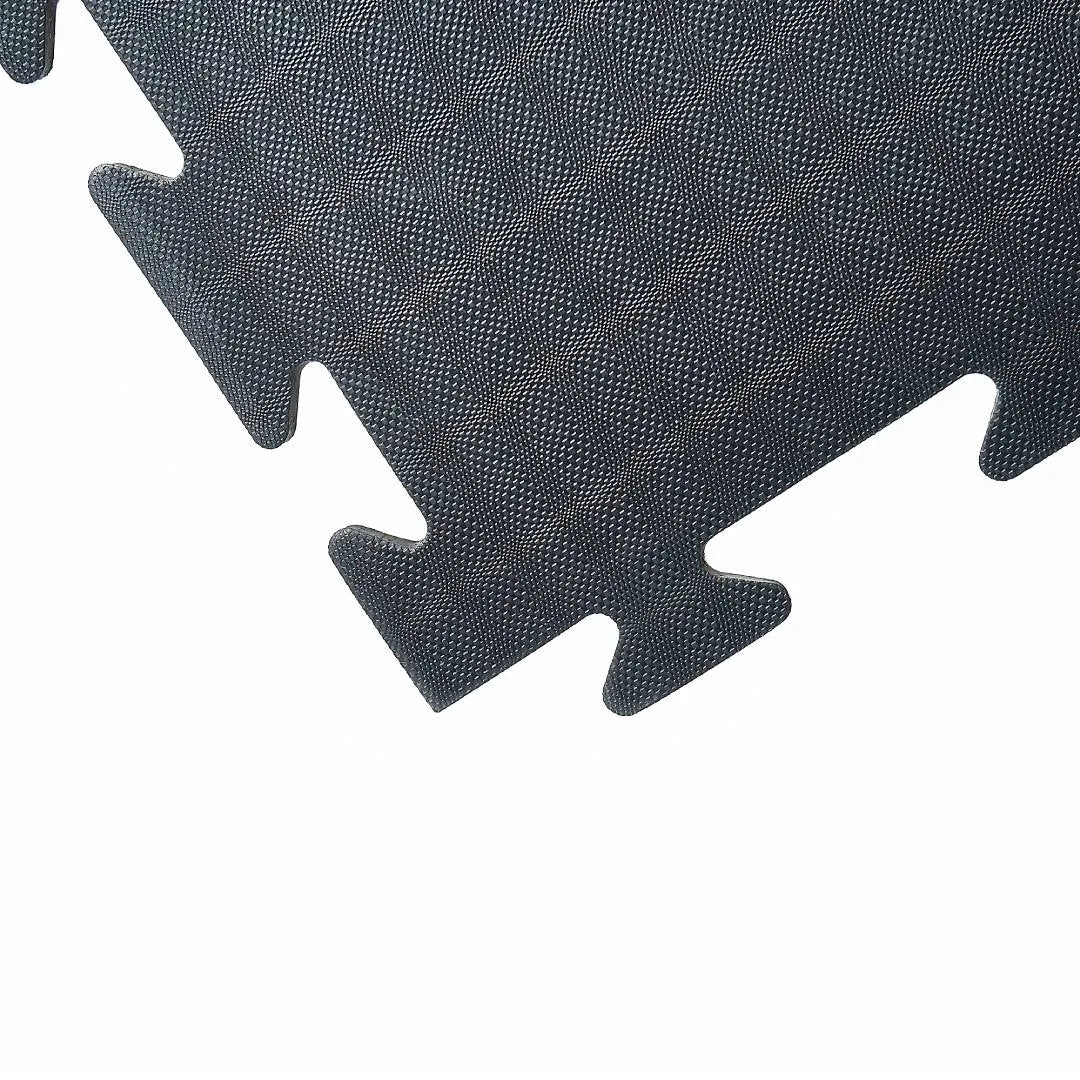 Loseta modular de hule tipo rompecabezas de 50x50 cm para piso de gimnasio — Hules Quimor JR