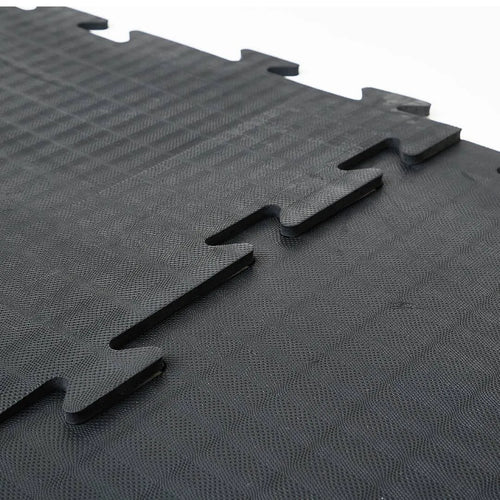 Loseta modular de hule tipo rompecabezas de 50x50 cm para piso de gimnasio — Hules Quimor JR